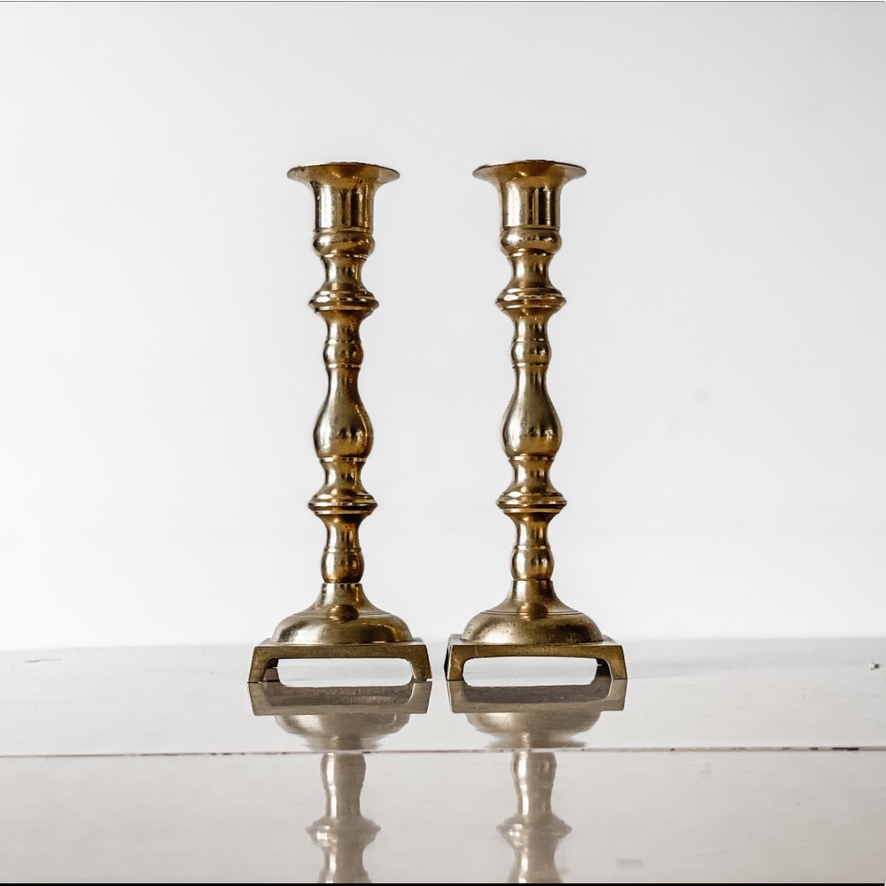 SOLD ❌ - on Depop - Brass Candlestick Holders